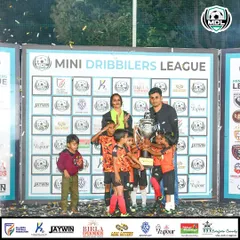 Our U7 Lions celebrating their MDL Tournament championship. This victory is a result of their hard work and the fun-first coaching approach we take with our youngest players.