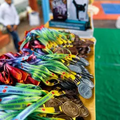 For students who choose to compete, my training prepares them to succeed. These medals from local and national karate championships are a testament to the effectiveness of our competition-focused coaching.