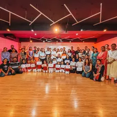The whole crew together after our 2024 Studio Showcase. We are so proud of every single student for putting on an amazing show. This is what our dance family looks like.