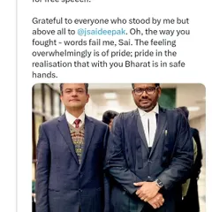 A significant victory in the courtroom for free speech. I was privileged to represent Dr. Anand Ranganathan in this matter. His words of gratitude underscore the stakes of these legal battles. For me, every case is a fight to ensure that Bharat remains in safe hands.