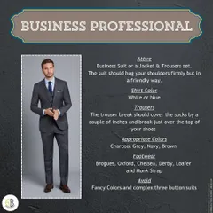 For men, a Business Professional look is all about precision. This guide covers the essentials, from a suit that fits perfectly to the right shirt color and trouser break, ensuring a sharp, credible, and authoritative appearance.