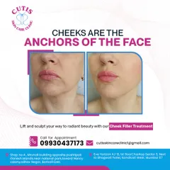 A powerful before-and-after comparison of our cheek filler treatment. This visual clearly shows how restoring volume to the cheeks acts as an anchor for the face, providing a visible lift and reducing sagging.