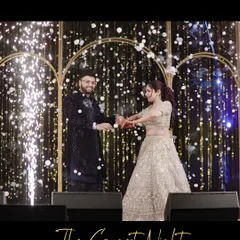 The sangeet night is all about energy, music, and celebration. We capture the grand performances and sparkling moments, preserving the excitement as the couple dances their way into their new life together under the stage lights.