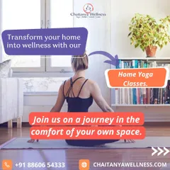 Transform your home into a sanctuary of peace and wellness with our home yoga classes. We bring the journey of self-discovery and mindful movement right to your own space.
