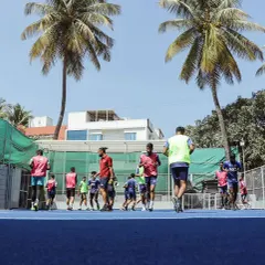 Champions are made in the off-season. Here, players from I-League 2 champions Sporting Club Bengaluru are engaged in a group training session on the turf, building the fitness base that led to an injury-free season.