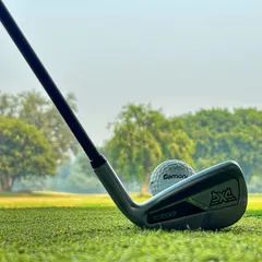 The PXG 0311 Black Ops iron at address, ready to be put to the test. This view shows the confidence-inspiring profile designed for maximum forgiveness and distance.