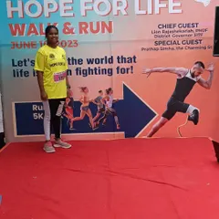 My team and I at the "Hope for Life" marathon. We had members participating in both the 3km and 5km runs.
