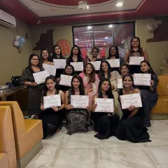 This is what success looks like! A proud moment with our Magic Masterclass graduates, each one holding their certificate and ready to take their professional mehndi career to the next level. We celebrate every student's journey.