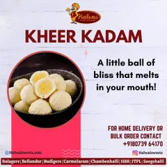 Kheer Kadam is a little ball of bliss that melts in your mouth. This Bengali sweet has a juicy rasgulla inside and a coating of mawa on the outside, offering two textures in one.