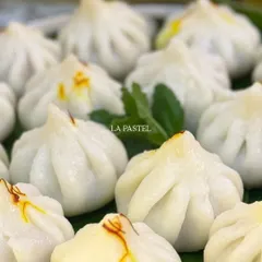 Another look at these beauties. The soft, delicate rice flour shell holds a sweet, aromatic filling that makes them the perfect prasad for Ganpati.