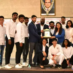 A group photo with my dedicated team and officials. Hosting a national level tournament was a huge success thanks to the support of everyone involved.