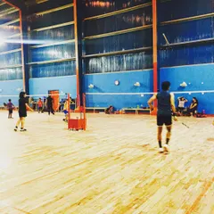 Players warming up and practicing during a group session. Our facility provides a great environment for players of all levels to train together and improve their game.