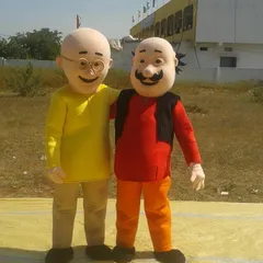 Your kids' favorite duo from Furfuri Nagar, Motu and Patlu. I provide both character mascot costumes together for a complete themed experience.