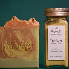 Our Ubtan and soap combos are perfect for a complete festive bathing ritual. Here, our Rose and Rosewood soap is paired with our nourishing Ubtan, a combination that gently cleanses and exfoliates the skin.