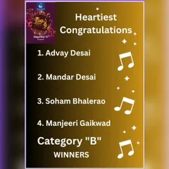 Heartiest congratulations to the winners of our Singathon 28 competition in Category B. It's always a pleasure to see such amazing talent.