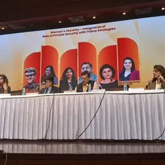A view of our panel discussion on "Women's Security". It was a privilege to engage with other experts and share ideas on creating a more secure and equitable world for women.