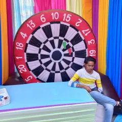My inflatable football dart game is a fun and safe challenge for all ages. It's a huge, eye-catching game that's great for outdoor parties and corporate events.