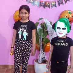 Little ones dressed up for our studio's Halloween party. The space is perfect for themed events for children.