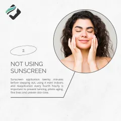 A very common mistake is not using sunscreen daily. Sunscreen is crucial for preventing tanning, photo-aging, and uneven skin tone, even indoors.