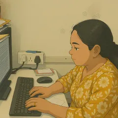 In a world where ribbons float like dreams, meet the dreamers behind it all. This Ghibli-inspired art captures the heart of my team and our story, showing the dedication that goes into every order.