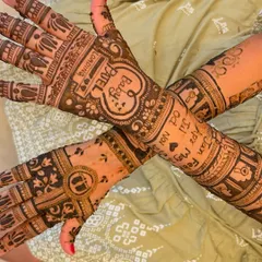 For a beautiful mom-to-be, this baby shower mehendi is filled with joy and anticipation. I included cute elements like 'Baby Patel Loading' and a calendar marking the special month, making it a unique and personal celebration of new life.