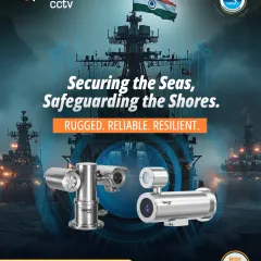 My marine-grade surveillance systems are engineered to secure India's seas and safeguard its shores. Built to be rugged, reliable, and resilient, these corrosion-resistant cameras thrive where land meets the ocean, protecting our vital coastal infrastructure and maritime assets 24/7.