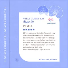 I make it a point to walk every client through the entire process, ensuring they are knowledgeable and comfortable. I'm so glad Disha felt this, as my goal is to provide thorough, expert care with a kind and professional team.