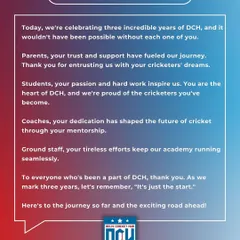 A heartfelt message to my DCH family on our third anniversary. The trust of parents, the passion of students, and the dedication of our staff are the pillars of our success.
