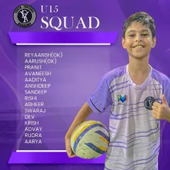 Our U-15 squad for the Youth Championship. We are proud to field a team of dedicated young players ready to test their skills.