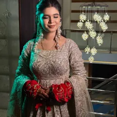 A glamorous look for a wedding reception. This client is wearing a stunning silver gown, and I created a makeup look with a defined eye and a soft lip, paired with an elegant hairstyle.