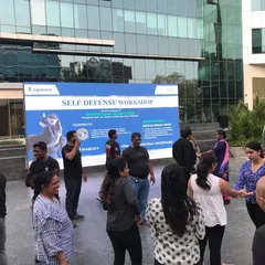 The workshop in progress. It's not just about physical moves, but also about learning to set boundaries and recognize potential threats early.
