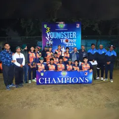 The DCA Eagles, champions of the 3rd Youngster Trophy 2024. We celebrate their victory, a culmination of hard work, team spirit, and excellent performances throughout the tournament.
