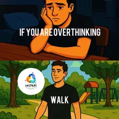 If you find yourself overthinking, the solution can be as simple as taking a walk. Moving your body helps to clear your mind, break the cycle of ruminating thoughts, and shift your perspective.