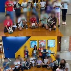 The pure joy and pride on the faces of these young creators says it all. In our sustainable art workshop, they built incredible structures using only waste materials, learning that imagination is the only tool you truly need.