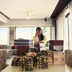 Surrounded by Diwali orders and feeling so grateful. This is what my happy place looks like.