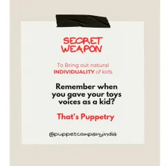 Remember giving your toys voices when you were a kid? That's puppetry. It’s the secret weapon to bringing out a child's natural individuality and helping them discover their own unique personality through imaginative play.