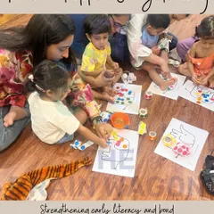 See stories come to life in our Parent-Toddler Storytelling program. Here, we're strengthening early literacy skills by making a colorful craft inspired by the story of Elmer the Elephant, turning reading into an interactive, hands-on adventure.