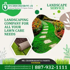 As a full-service landscaping company, we cover all your lawn care needs. We can create a beautiful garden path with stepping stones surrounded by a perfectly green lawn.
