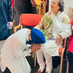 Ustadji. This image captures the moment I sought blessings from the divine Ustad Zakir Hussain ji. I am shattered and speechless at his loss. Nothing will ever be the same.