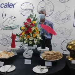 One of our staff members at a high-tea event. Our team is trained to be courteous and professional, adding a touch of class to your corporate functions.