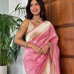 I love a classic Benarasi saree. For Ganesh Chaturthi, I styled Bhumi Pednekar in this radiant pink saree, creating a timeless festive look that’s both elegant and celebratory.