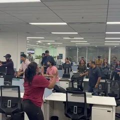 The team at Sinch in Noida getting into the groove during a super fun corporate Zumba session. We took over two floors to make sure everyone got a chance to participate and feel the positive vibes.