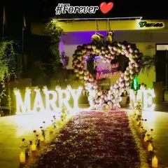 This is the start of their forever. I designed this complete proposal experience to be dramatic and beautiful from every angle, ensuring the photos would be just as magical as the moment itself.