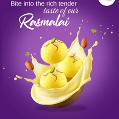 Bite into the rich, tender taste of my Rasmalai. These soft cheese patties are soaked in creamy, saffron-flavored milk and garnished with pistachios.