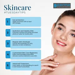 Here are five essential tips for maintaining healthy skin. They include daily sun protection, a nutrient-rich diet, regular checkups, a customized regimen, and advanced treatments when prescribed by a dermatologist.