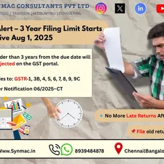 Here's a critical GST update you cannot afford to miss. From August 1, 2025, the GST portal will automatically reject any returns that are more than three years past their due date. If you have any old, pending returns like GSTR-1 or 3B, now is the time to get them filed before this rule makes it impossible.