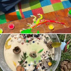 ROAR. A dino-mite day of play is coming up. Get ready for fossil digs, volcano eruptions, and all things prehistoric at our dinosaur-themed playdate.