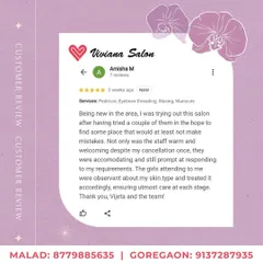This review means so much to me because it highlights what I strive for: listening to your skin's needs. My team is trained to be observant and customize treatments for your specific skin type, ensuring you receive the best possible care every time you visit.