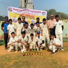 Our team celebrating after winning the Mumbai Champions Trophy series. Every player contributed to this victory.