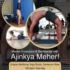 A poster for one of my Master Inversions & Backbends workshops. These intensive sessions are designed to help you build strength, improve flexibility, and take your practice to the next level.